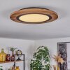 Plafonnier Salmi LED Couleur bois, Noir, 1 lumière