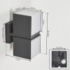 Applique murale d'extérieur Swanek LED Anthracite, 2 lumières