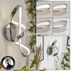 Applique murale Dauntey LED Chrome, Blanc, 1 lumière