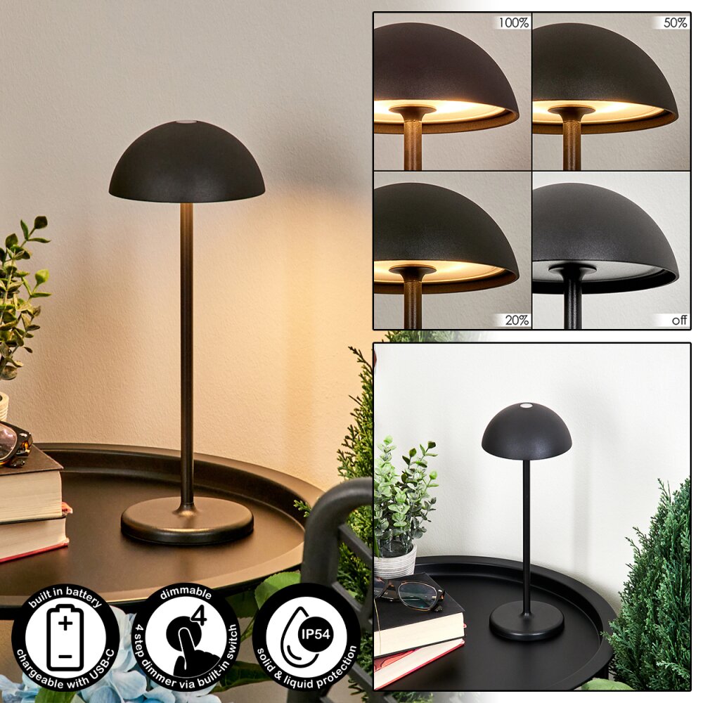 Lampe à poser Pelaro LED Noir, 1 lumière main product photo
