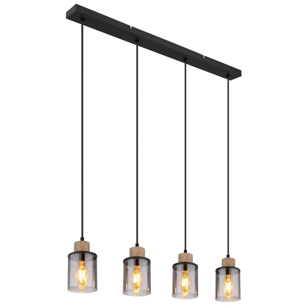 Suspension Globo REID Noir, 4 lumières main product photo