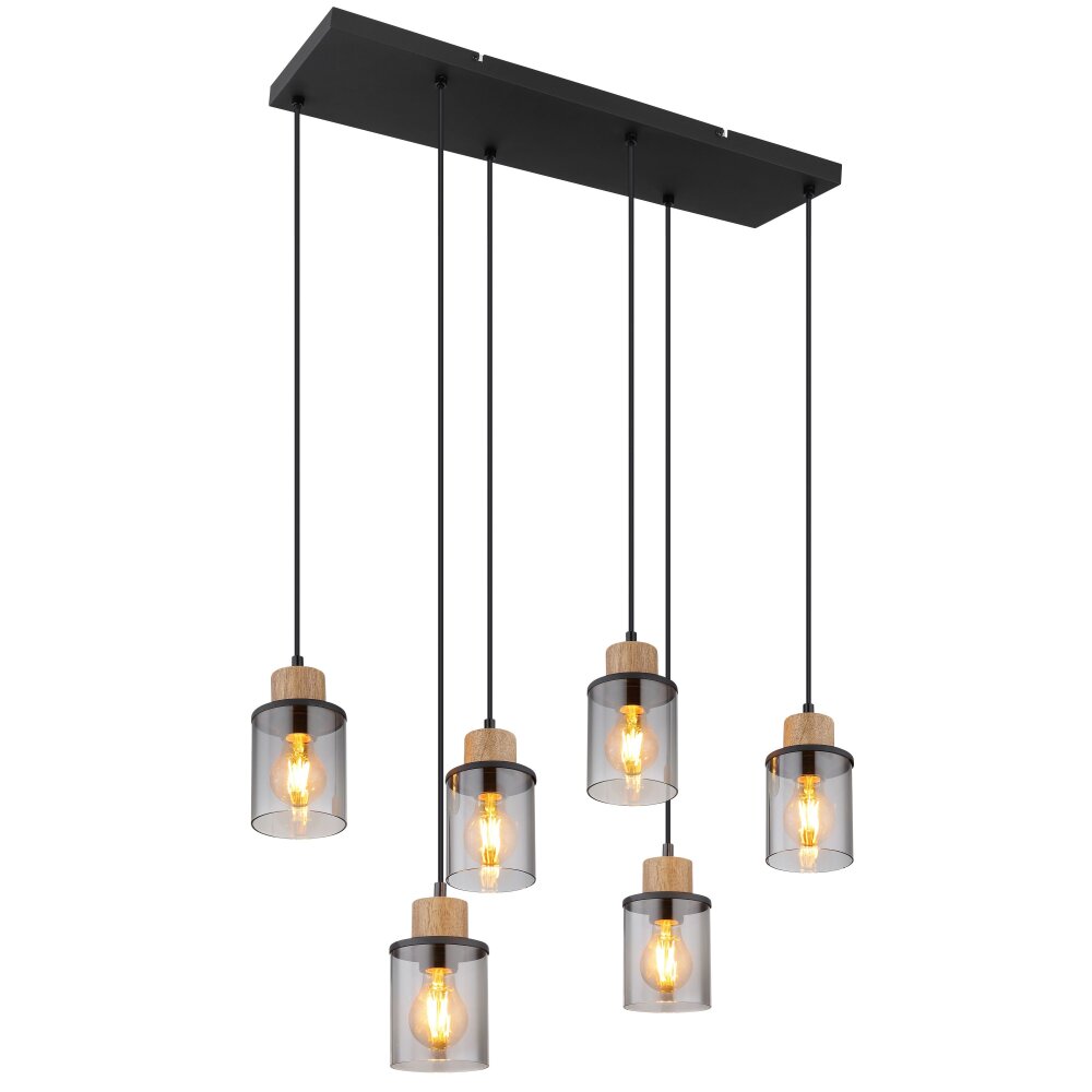 Suspension Globo REID Noir, 6 lumières main product photo