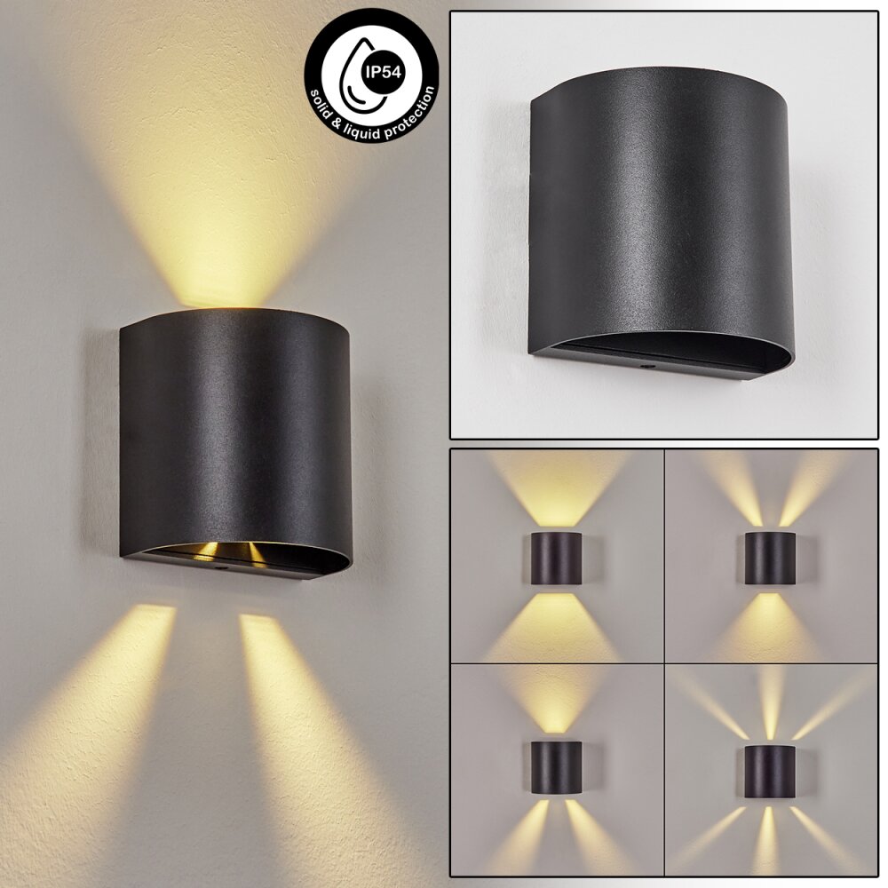Applique murale d'extérieur Arteaga LED Noir, 1 lumière main product photo