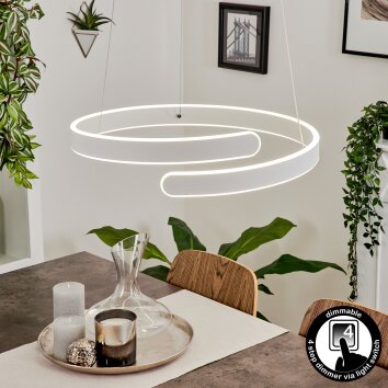 Suspension Rosemond LED Blanc, 1 lumière