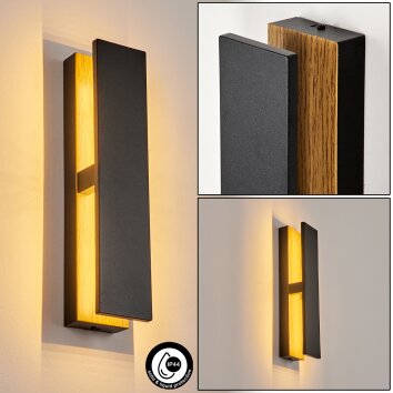 Applique murale d'extérieur Berna LED Couleur bois, 1 lumière