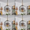 Suspension Verre 20 cm Koyoto Vieux laiton, 1 lumière