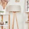 Lampadaire Saladillo Bois clair, Blanc, 1 lumière