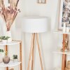 Lampadaire Saladillo Bois clair, Blanc, 1 lumière