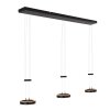 Suspension Steinhauer Piola LED Noir, 6 lumières