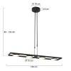 Suspension Steinhauer Soleil LED Noir, 4 lumières