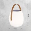 Lampe à poser SCHÖNER WOHNEN-Kollektion Bell LED Blanc, 1 lumière, Télécommandes, Changeur de couleurs