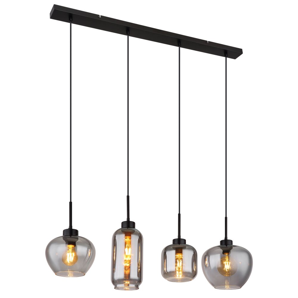 Suspension Globo MATT Noir, 4 lumières main product photo