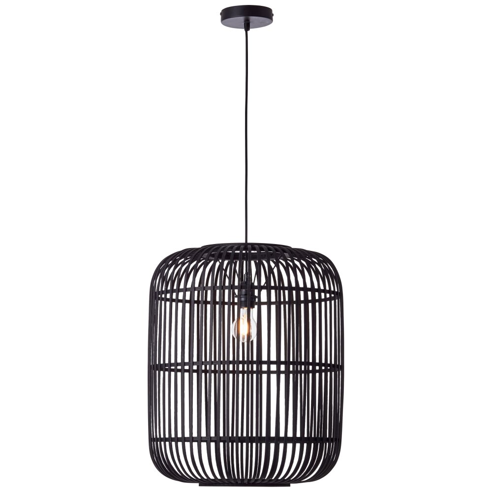 Suspension Brilliant Woodrow Noir, 1 lumière main product photo