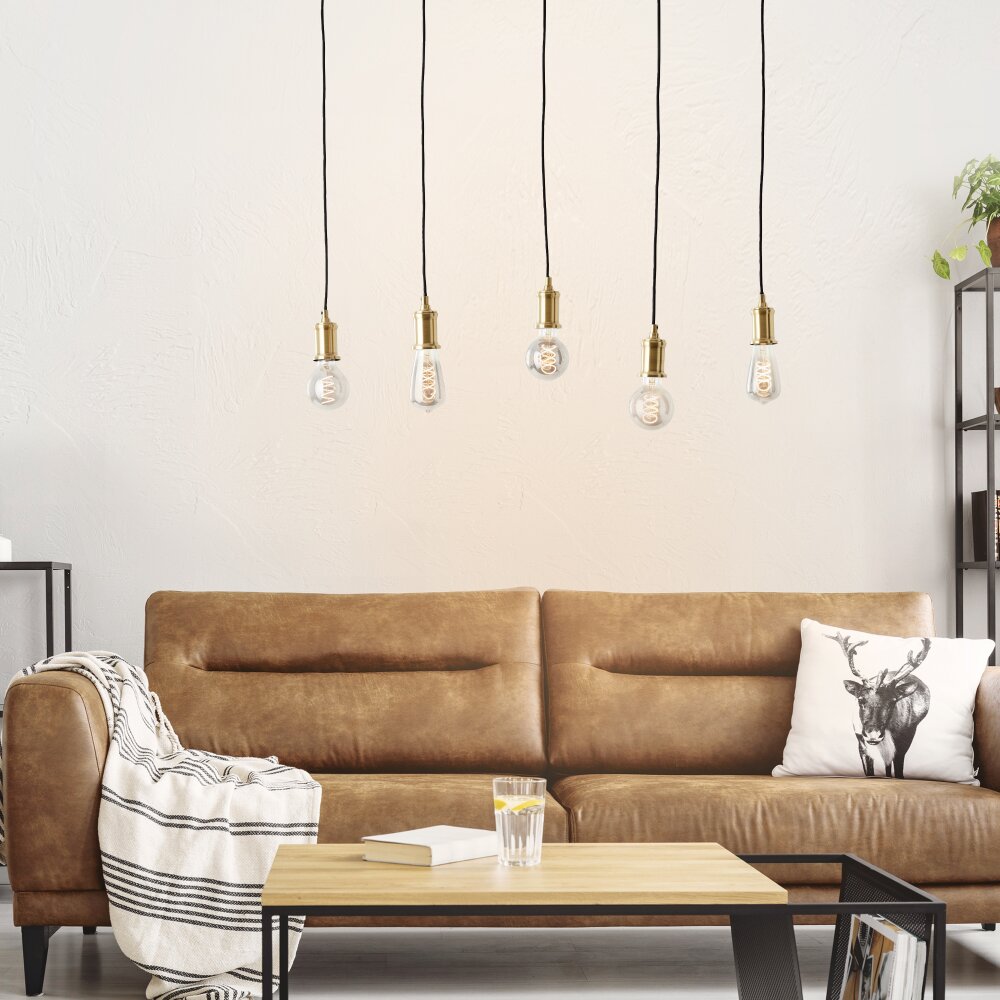 Suspension Brilliant Darcia Noir, 5 lumières main product photo