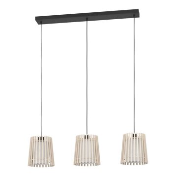 Suspension Eglo FATTORIA Noir, 3 lumières