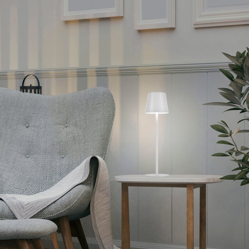 Lampe de table Leuchten-Direkt EURIA LED Blanc, 1 lumière main product photo