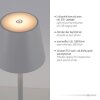 Lampe de table Leuchten-Direkt EURIA LED Blanc, 1 lumière