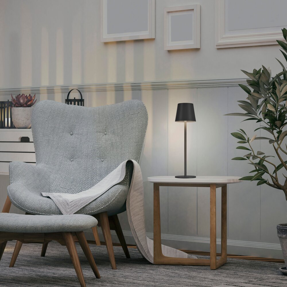 Lampe de table Leuchten-Direkt EURIA LED Noir, 1 lumière main product photo