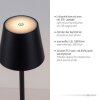 Lampe de table Leuchten-Direkt EURIA LED Noir, 1 lumière