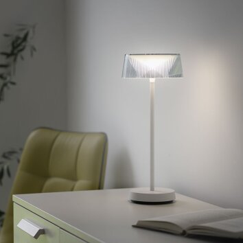 Lampe de table Leuchten-Direkt DORA LED Blanc, 1 lumière