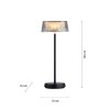 Lampe de table Leuchten-Direkt DORA LED Noir, 1 lumière