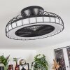 Ventilateur de plafond Burmeister LED Noir, 1 lumière, Télécommandes