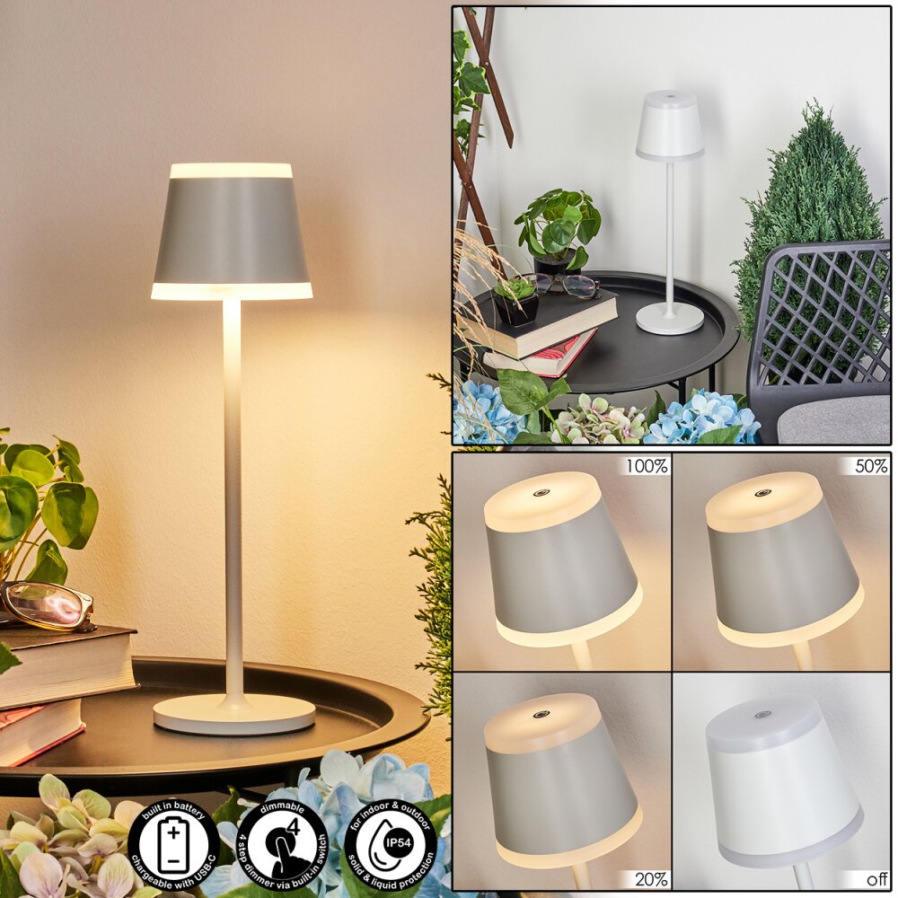 Lampe à poser Walt LED Gris, 1 lumière main product photo