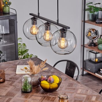 Suspension Verre 20 cm Koyoto Clair, 3 lumières