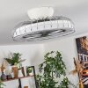 Ventilateur de plafond Burmeister LED Blanc, 1 lumière, Télécommandes