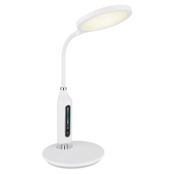 Lampe de table Globo FRUGGY LED Chrome, Blanc, 1 lumière