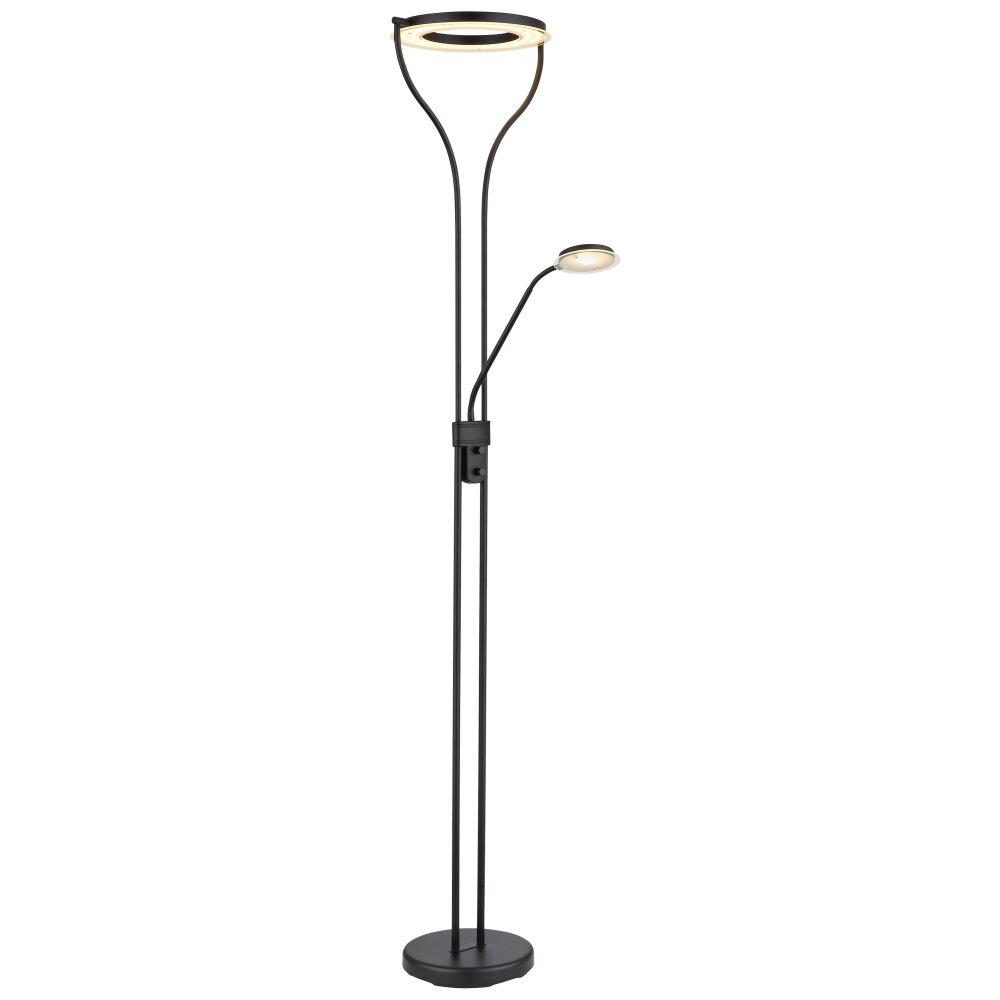 Lampadaire à vasque Globo EBRO LED Noir, 1 lumière main product photo