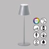 Lampe de table FHL easy Cosenza LED Argenté, 1 lumière, Changeur de couleurs