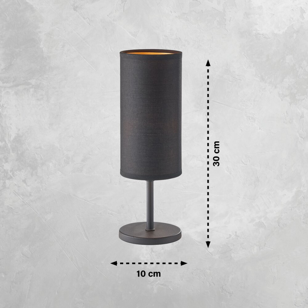 Lampe de table FHL easy Kira Noir, 1 lumière main product photo