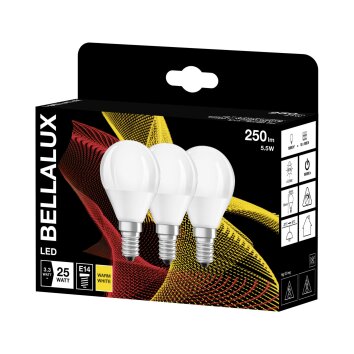 BELLALUX Set de 3 LED E14 3,3 watt 2700 Kelvin 250 lumen