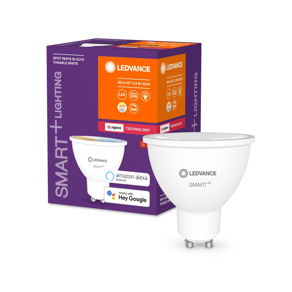 LEDVANCE SMART+ LED GU10 4,7 watt 2700-6500 kelvin 350 lumen main product photo