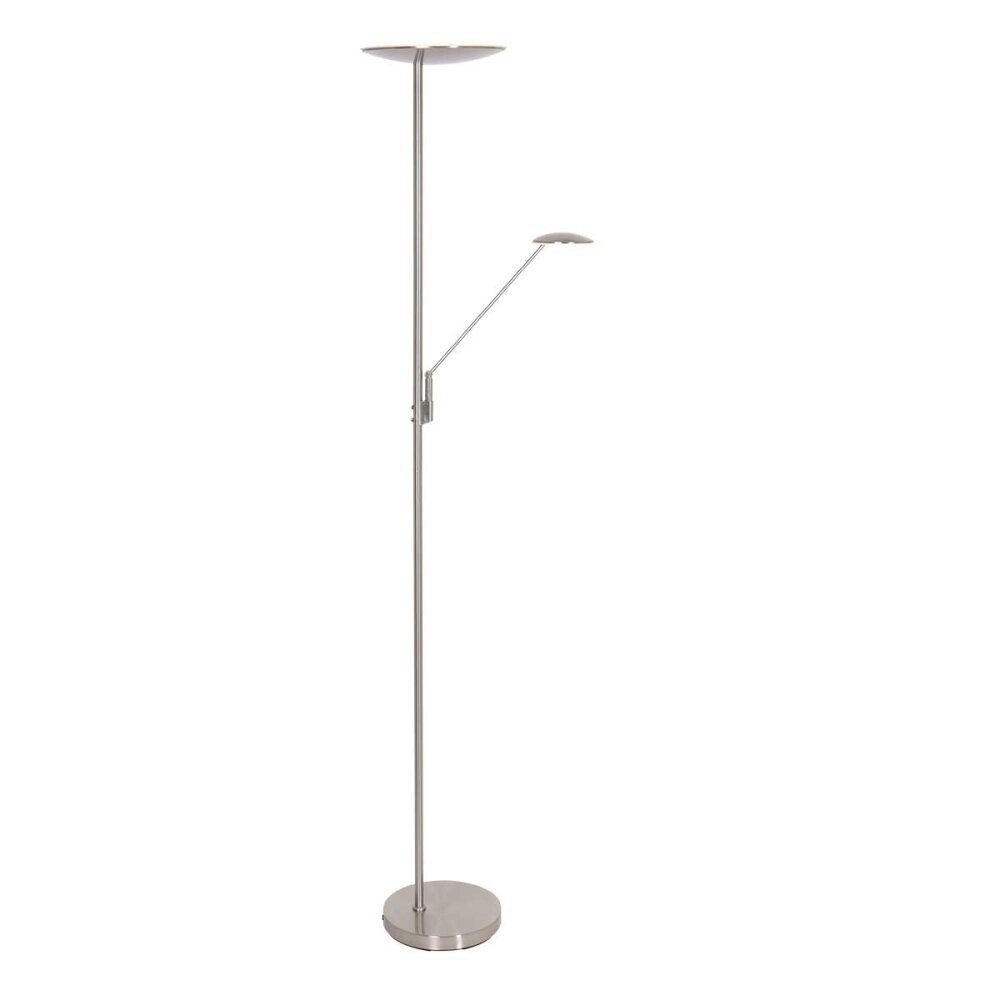 Lampadaire à vasque Steinhauer Daphne LED Acier brossé, 2 lumières main product photo