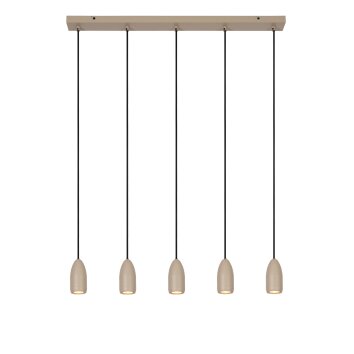 Suspension Lucide EVORA Taupe, 5 lumières