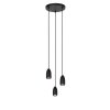 Suspension Lucide EVORA Noir, 3 lumières