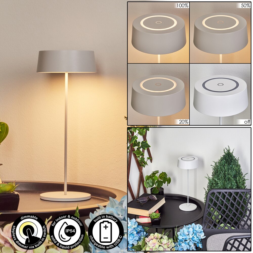 Lampe à poser Kouvi LED Blanc, 1 lumière main product photo