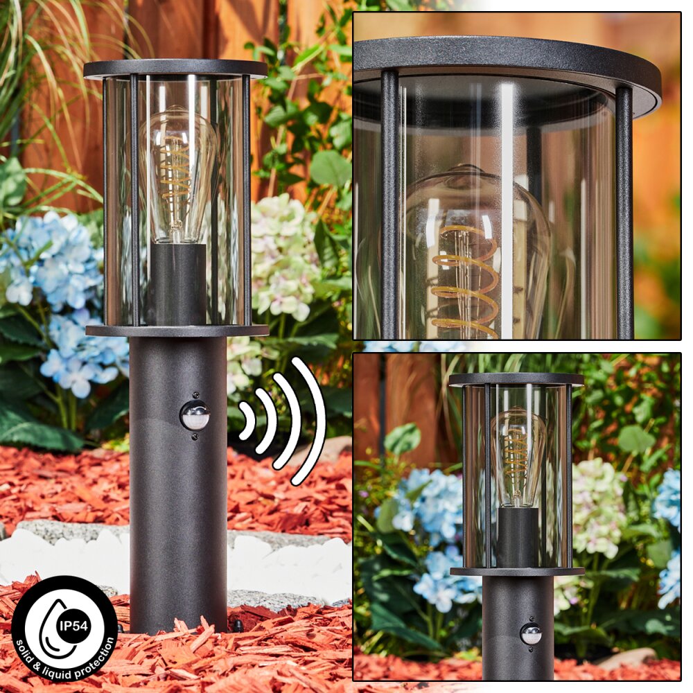 Borne lumineuse Sumalao Noir, 1 lumière, Détecteur de mouvement main product photo