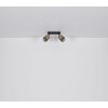 Applique murale Globo MILLEY Laiton, Noir, 2 lumières