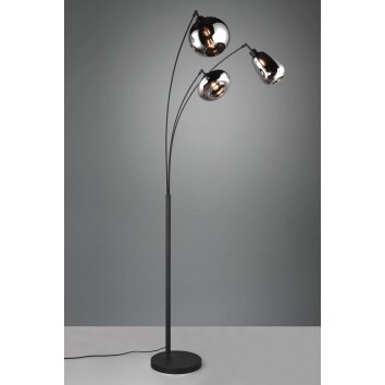 Lampadaire Trio Lumina Noir, 3 lumières