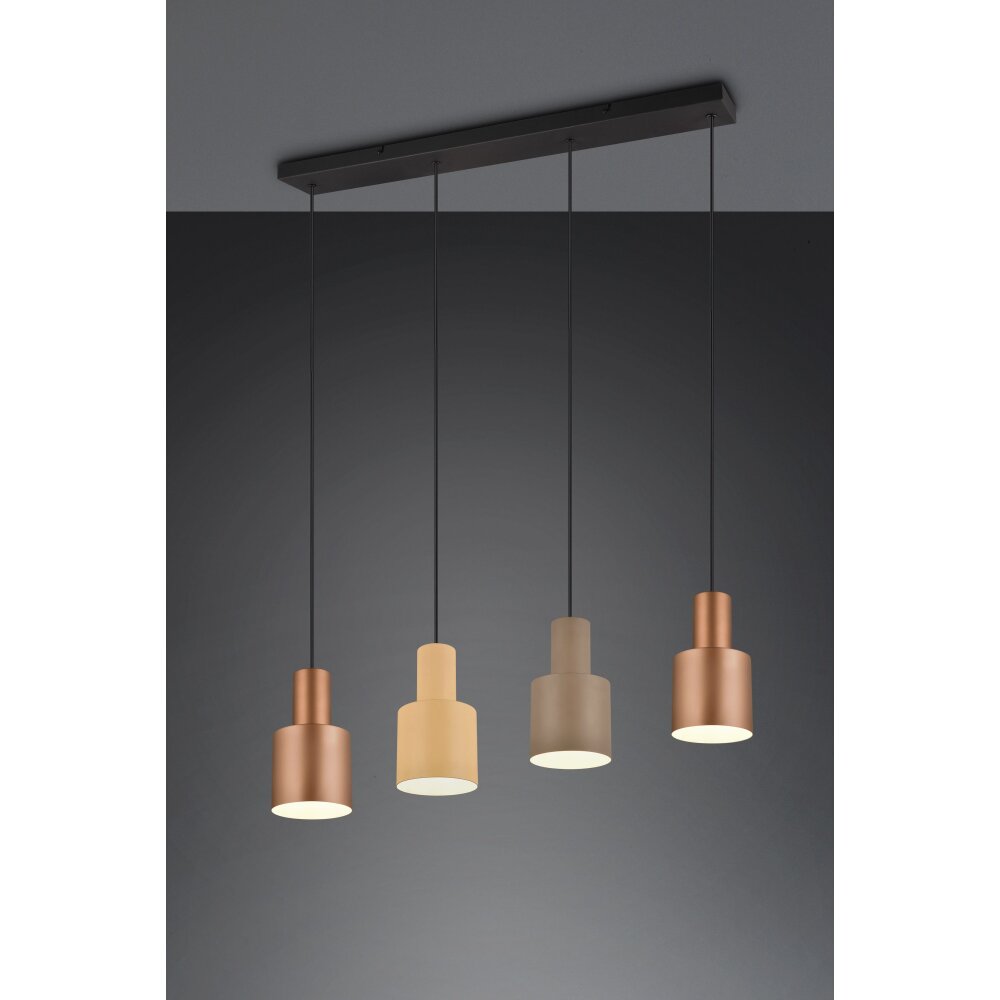 Suspension Trio AGUDO Noir, 4 lumières main product photo