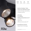 Plafonnier Paul Neuhaus PURE-NOLA LED Noir, 4 lumières