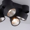 Plafonnier Paul Neuhaus PURE-NOLA LED Noir, 4 lumières