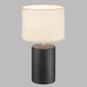 Lampe de table Fischer & Honsel Bois Noir, 1 lumière