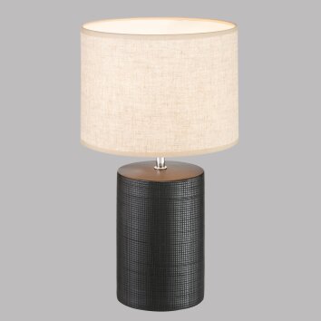 Lampe de table Fischer & Honsel Bois Noir, 1 lumière Lampe de table Fischer & Honsel Bois Noir, 1 lumière