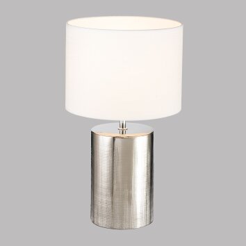Lampe de table Fischer & Honsel Prata Argenté, 1 lumière