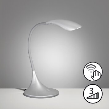 Lampe de table Fischer & Honsel Nil LED Argenté, 1 lumière