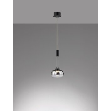 Suspension Fischer & Honsel Arosa LED Noir, 1 lumière